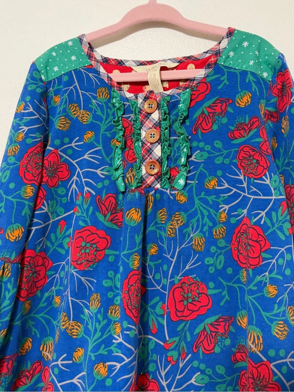 MATILDA JANE Make Believe I Believe Tunic Floral Top Girl’s Size 8 Cats & Roses